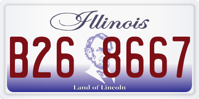 IL license plate B268667