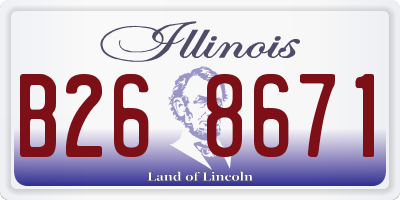 IL license plate B268671