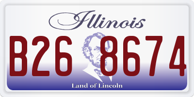 IL license plate B268674