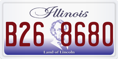 IL license plate B268680