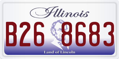 IL license plate B268683