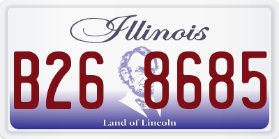 IL license plate B268685