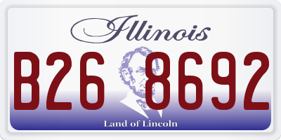 IL license plate B268692