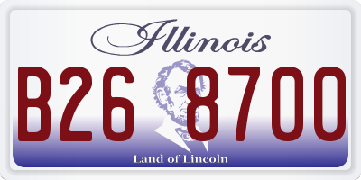 IL license plate B268700
