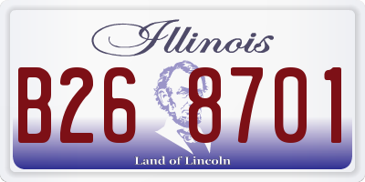 IL license plate B268701