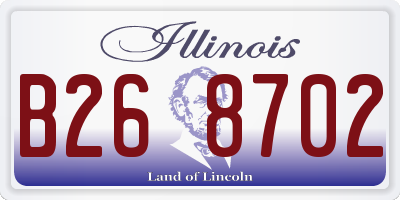 IL license plate B268702