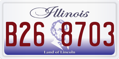 IL license plate B268703
