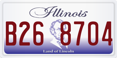 IL license plate B268704