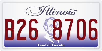 IL license plate B268706