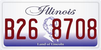 IL license plate B268708