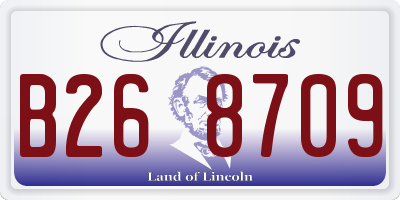 IL license plate B268709