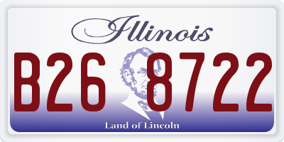 IL license plate B268722