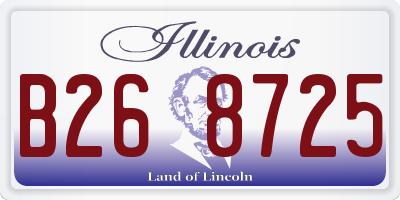 IL license plate B268725