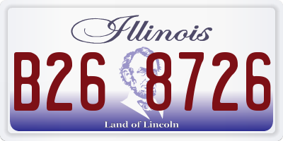 IL license plate B268726