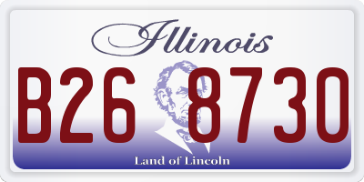 IL license plate B268730