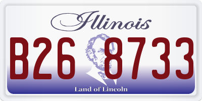 IL license plate B268733