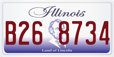 IL license plate B268734