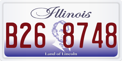 IL license plate B268748