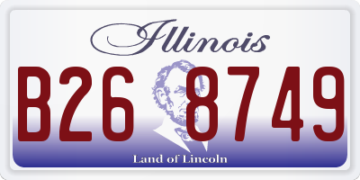 IL license plate B268749