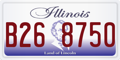 IL license plate B268750