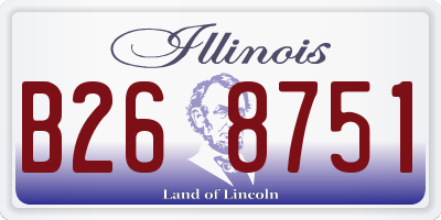 IL license plate B268751