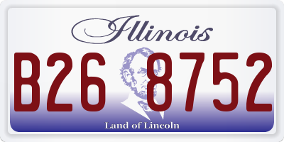 IL license plate B268752