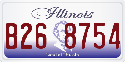 IL license plate B268754