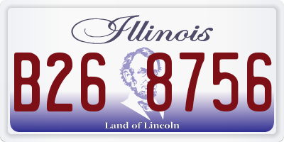 IL license plate B268756