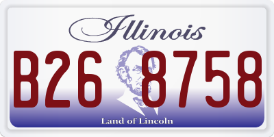 IL license plate B268758