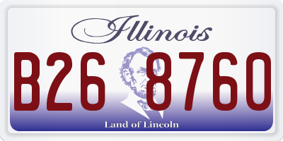IL license plate B268760
