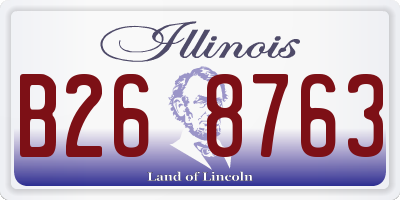 IL license plate B268763