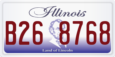 IL license plate B268768