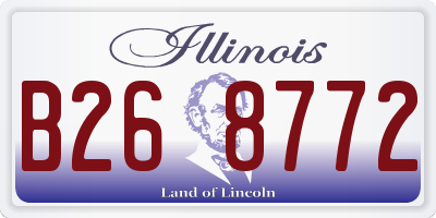 IL license plate B268772