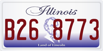 IL license plate B268773