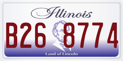 IL license plate B268774