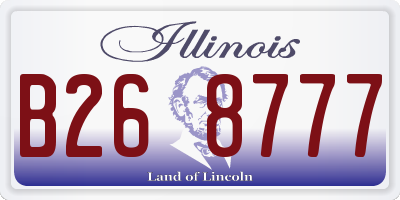 IL license plate B268777