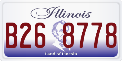 IL license plate B268778