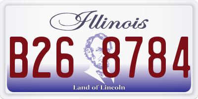 IL license plate B268784