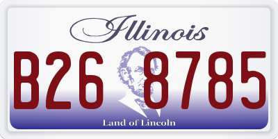 IL license plate B268785