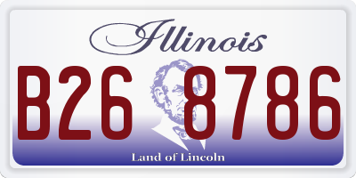 IL license plate B268786