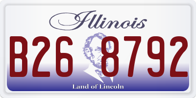 IL license plate B268792