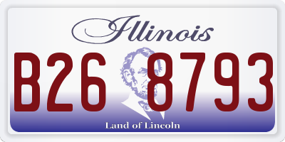 IL license plate B268793