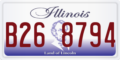 IL license plate B268794