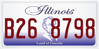 IL license plate B268798