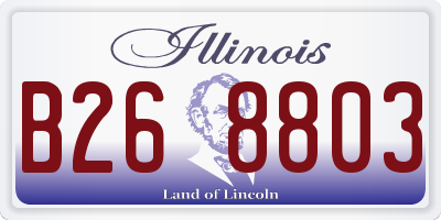 IL license plate B268803