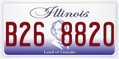 IL license plate B268820