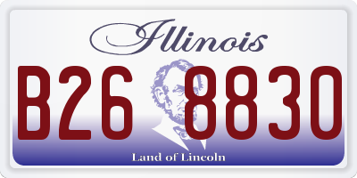 IL license plate B268830