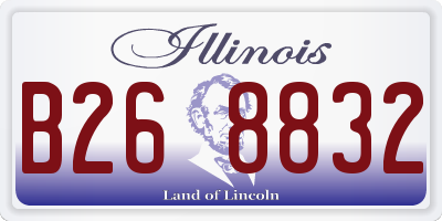 IL license plate B268832