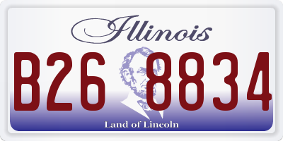 IL license plate B268834