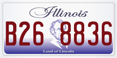 IL license plate B268836